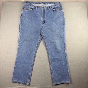 Vintage Levis 619 Mens 42x32 (Fits 42x31) Blue Denim Jeans Straight Orange Tab